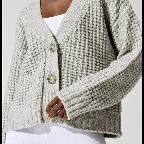 ONA BY YOON Audrey Waffle Cardigan - Picture 2 of 3